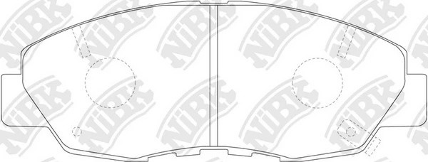 Колодки тормозные HONDA Accord (92-02),CR-V (95-01) передние (4шт.) NIBK PN8484 NIBK