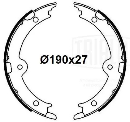 Колодки торм. Lexus IS (05-)/IS (13-)/GS (05-) барабан. ст. торм. 190x27 (GF 463 GF4638 TRIALLI