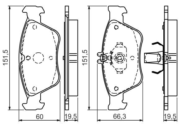 Колодки тормозные MERCEDES W210 передние (4шт.) BOSCH 0 986 494 002 BOSCH