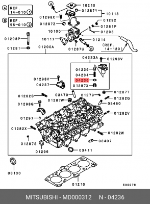 Кольцо уплотнительное MITSUBISHI HYUNDAI пробки сливной OE MD000312 MITSUBISHI