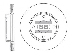 Диск тормозной HYUNDAI ELANTRA 00-/LANTRA/MATRIX 01-/KIA CERATO 1.6 06- передний SD1016 SANGSIN