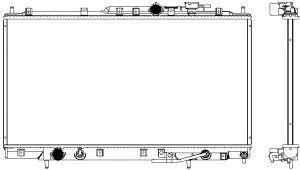 Радиатор MITSUBISHI Galant (98-03) охлаждения двигателя SAKURA 3321-1026 SAKURA