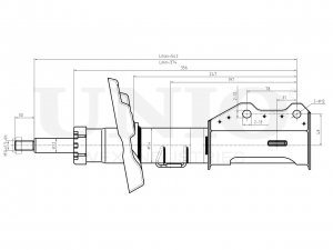 Амортизатор газовый передней подвески левый SAB-10242 UNIO