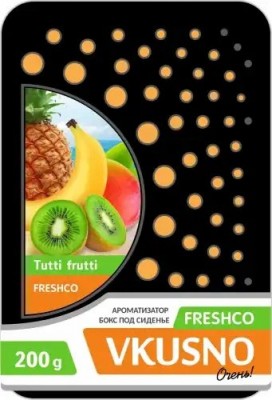 Ароматизатор под сиденье гелевый (тутти-фрутти) 200г "Vkusno" FRESHCO AR4BX080 FRESHCO