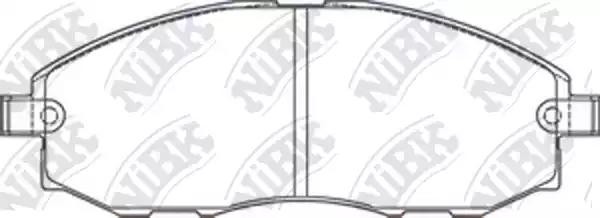 Колодки тормозные HYUNDAI Starex H-1 (-02) передние (4шт.) NIBK PN0434 NIBK