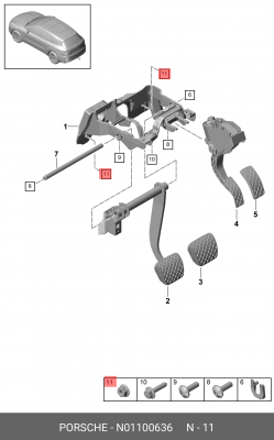 гайка крепления шланга системы охлаждения! M6\ VAG N 011 006 36 VAG