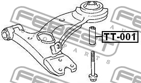 Втулка сайлентблока TOYOTA CARINA E AT19#/ST191/CT190 1992-1997 TT-001 TT-001 FEBEST