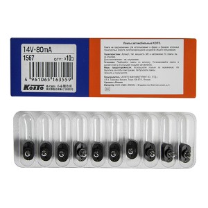 Лампа 12V T4.2 3W пластиковый цоколь (1шт.) KOITO 1567 KOITO