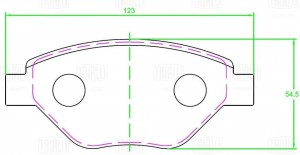 Колодки тормозные дисковые передние т/с Bosch PF 0903 TRIALLI