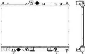 Радиатор MITSUBISHI Outlander (03-08) охлаждения двигателя SAKURA 33211024 SAKURA