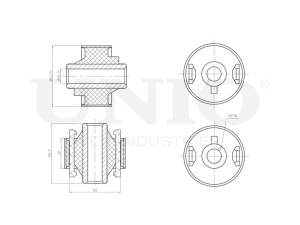 С/блок задний переднего нижнего рычага RMP-20253 UNIO