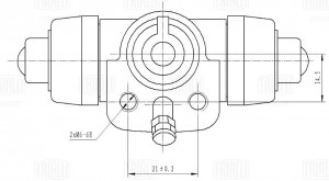 Цилиндр торм. VW Polo (94-)/Golf III (91-) зад. лев./прав. d=17.5мм (чугун) (CF  CF1844 TRIALLI