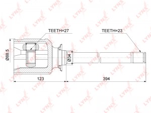 ШРУС внутренний правый с валом к-кт!\ Lexus RX300 03-08 CI-3729 LYNXAUTO
