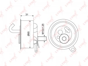 ролик натяжной ремня ГРМ!\ Toyota Nadia/Vista 2.0 98> PB-1326 LYNXAUTO