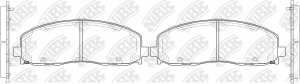 Колодки тормозные CHRYSLER Voyager (11-) передние (4шт.) NIBK PN53003 NIBK