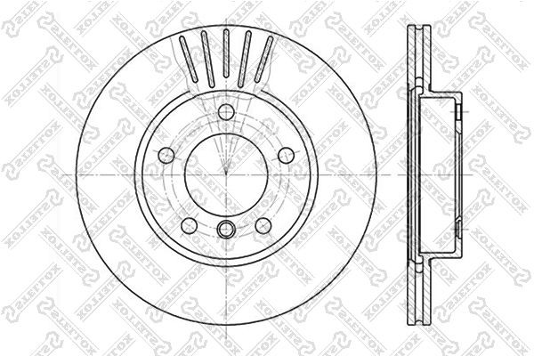 диск тормозной передний!\ BMW E36/E46 1.8-2.5D M42-M52 91>, Brilliance 6020-1521V-SX STELLOX