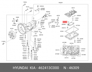 Кольцо уплотнительное HYUNDAI Equus (09-) АКПП OE 462413C000 HYUNDAI KIA