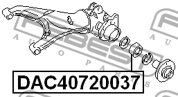 Подшипник ступицы передний VW GOLF III DAC40720037 DAC40720037 FEBEST