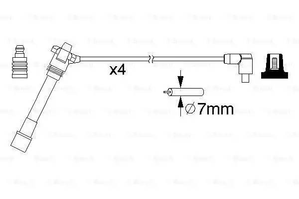 Провод высоковольтный FIAT Brava (98-02) комплект BOSCH 0 986 357 181 BOSCH