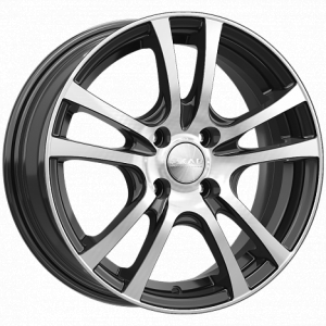 Скад Дели 15.0 / 6.0J PCD 4x100.00 ET 50.00 ЦО 60.10 Литой / Черный с полированн 3140405 SKAD