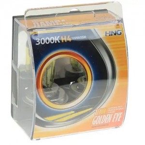 Лампа 12V H4 60/55W P43t 3000К бокс (2шт.) Golden Eye HNG 12443GE2 HNG