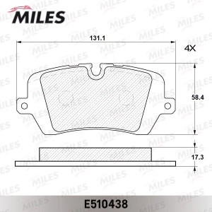Колодки тормозные задние (Смесь CERAMIC серия PRO) LAND ROVER RANGE ROVER IV 12- E510438 MILES