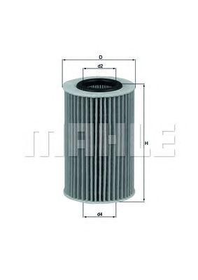 Фильтр масляный HYUNDAI Santa Fe,Tucson KIA Sportage (2.0/2.2 CRDI) MAHLE OX436D MAHLE KNECHT