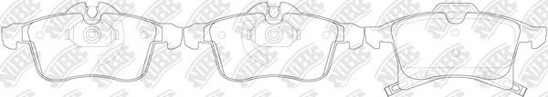 Колодки тормозные OPEL Astra G,H,Zafira A передние (4шт.) NIBK PN0355 NIBK