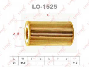 фильтр масляный!\ Opel Astra/Omega/Vectra 2.0Di/DTi/2.2DTi &16V 97> LO-1525 LYNXAUTO
