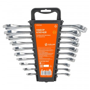 Набор комбинированных ключей (10 предметов) "AIRLINE" (пл. держатель) ATAF025 AIRLINE