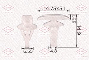 Клипса автомобильная [упаковка 10 штук] MITSUBISHITOYOTA TJB1020 TJB1020 TATSUMI