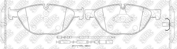 Колодки тормозные BMW 5 (F07,F10),7 (F01) передние (4шт.) NIBK PN0385W NIBK