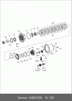 K9001539 Уплотнительное кольцо K9001539 DOOSAN