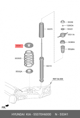ДЕМПФЕР ПРУЖИНЫ ПОДВЕСКИ 55370H6000 55370H6000 HYUNDAI KIA