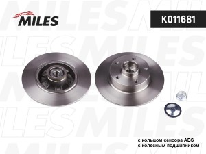 Диск тормозной RENAULT Megane (10-) задний (1шт.) MILES K011681 MILES