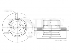 Диск тормозной передний BRD-20430 UNIO
