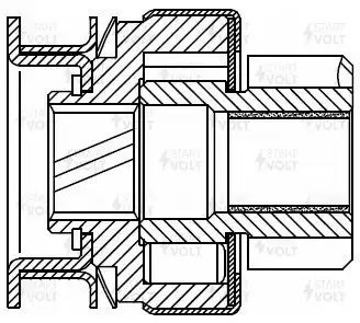 Привод стартера (бендикс) для а/м Mitsubishi Fuso Canter (12-) 3.0D (VCS 1114) VCS1114 START VOLT