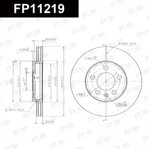 Тормозной диск с покрытием GEOMET FP11219 FP11219 FAP