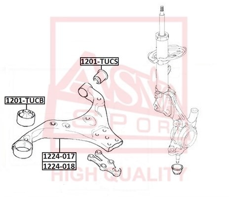 САЙЛЕНТБЛОК HYUNDAI/KIA 1201TUCB 1201-TUCB ASVA