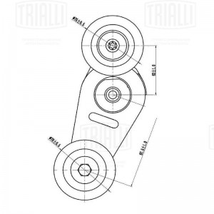 Ролик привод. ремня VW Pointer/Golf BR (04-) 1.6i/1.8i (с натяж. мех.) двойной ( CM 1842 TRIALLI