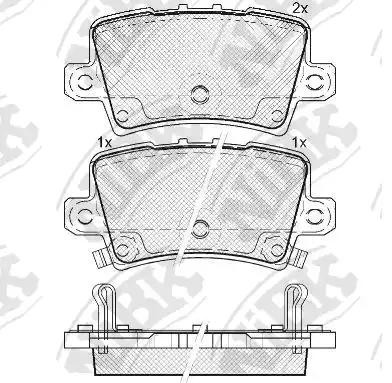 Колодки тормозные HONDA Civic 5D задние (4шт.) NIBK PN8867 NIBK