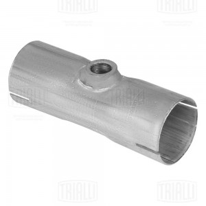 Соединитель трубы глушителя под хомут, с гайкой под лямбда-зонд (алюминизированн EMP 50150 TRIALLI