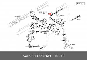 сайлентблок рычага подвески! (мр) 38х65х34\Iveco 500350343 IVECO