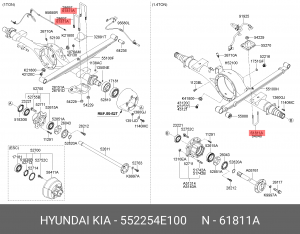 Стремянка KIA Bongo 3 (06-) рессоры задней OE 552254E100 HYUNDAI KIA