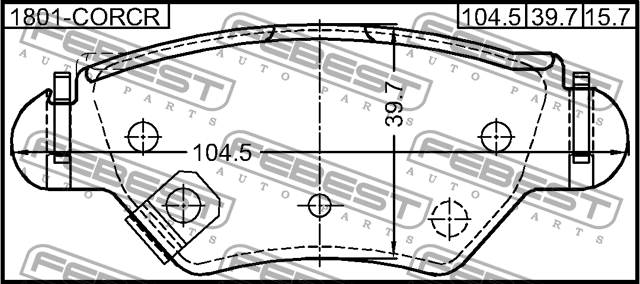 Колодки задние OPEL ASTRA G 1998-2005 1801-CORCR 1801-CORCR FEBEST