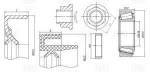 Подшипник ступицы передней (подшипник/гайка/сальник/втулка) CS3901 TRIALLI