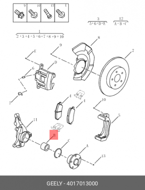 подшипник ступицы передней!\ Geely Atlas NL3 18> 4017013000 GEELY
