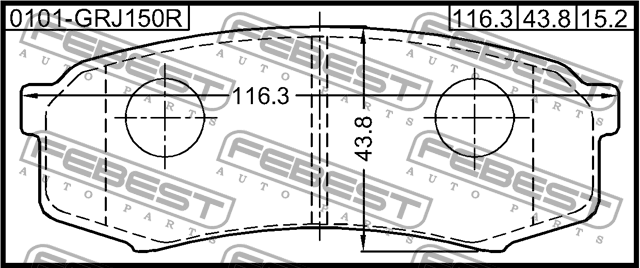 Колодки тормозные дисковые 0101-GRJ150R 0101-GRJ150R FEBEST