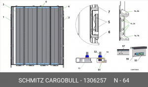 Ползун сзади SCHMITZ 1306257 SCHMITZ CARGOBULL