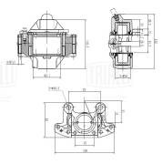 Суппорт торм. Mercedes C W202 (93-) (до № шасси A419828) зад. прав. d=35мм (CF 1 CF182020 TRIALLI